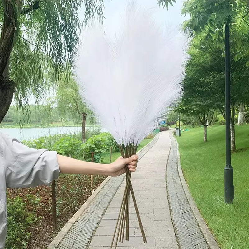 Big Silk Pampas Grass Flowers for Home Decor and Wedding Decoration