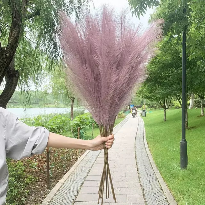 Big Silk Pampas Grass Flowers for Home Decor and Wedding Decoration