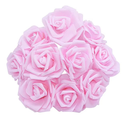 10/20/30 Heads 8CM Artificial PE Foam Rose Flowers Wedding Decorations Bouquet