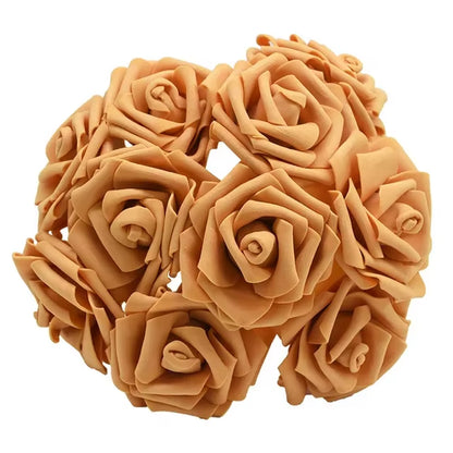 10/20/30 Heads 8CM Artificial PE Foam Rose Flowers Wedding Decorations Bouquet