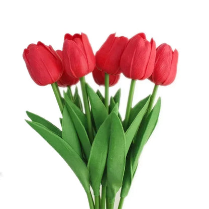 3/5PCS Tulip Artificial Flowers Real Touch Bouquet Fake Flowers Decoration for Wedding Supplies Home Decor Valentines Flowers