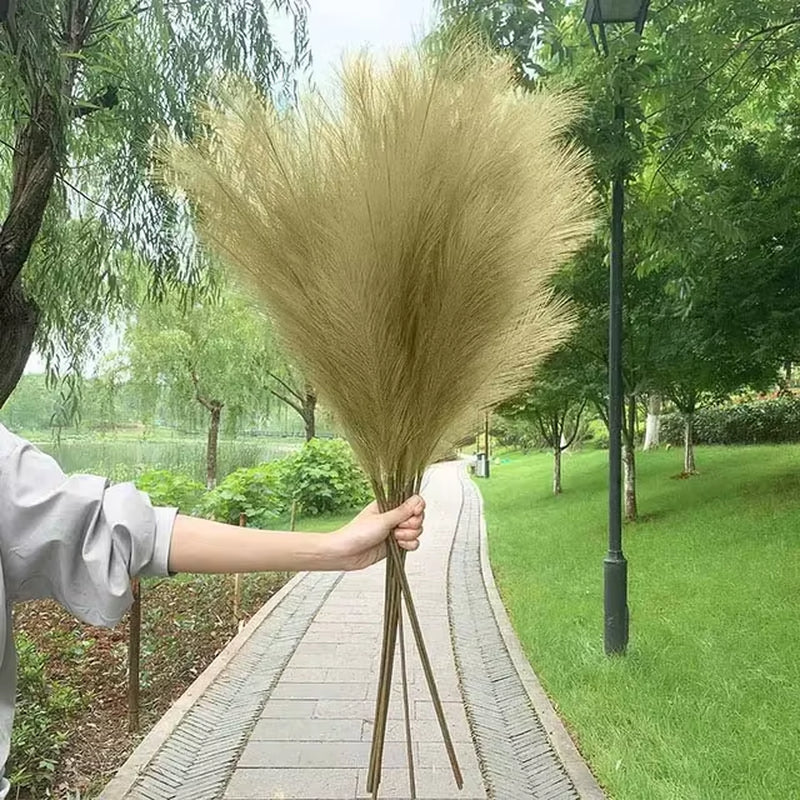 Big Silk Pampas Grass Flowers for Home Decor and Wedding Decoration