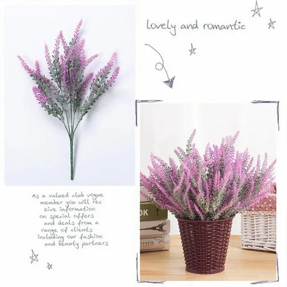 1 Bouquet Provence Lavender Artificial Flowers Garden Decoration Outdoor High Quality Fake Flower for Home Decorative Flowers