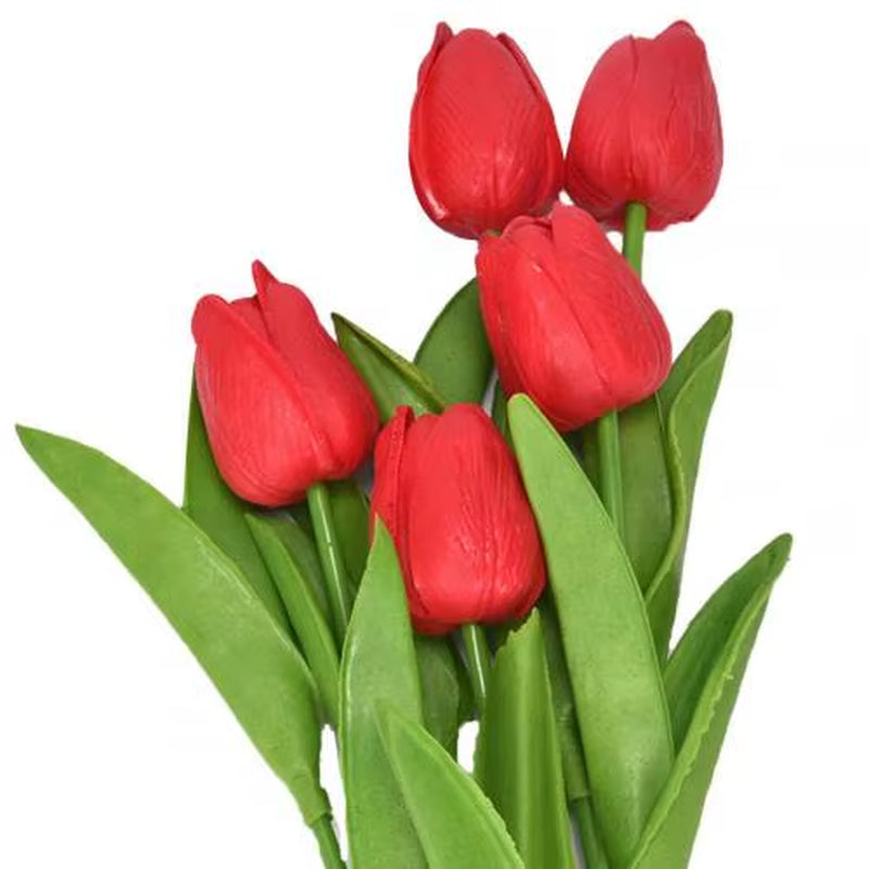 5Pcs Fake Flowers Nice-Looking Attractive Charming Artificial Floral Tulip Flores Artificiales Fake Flowers Bouquets for Home