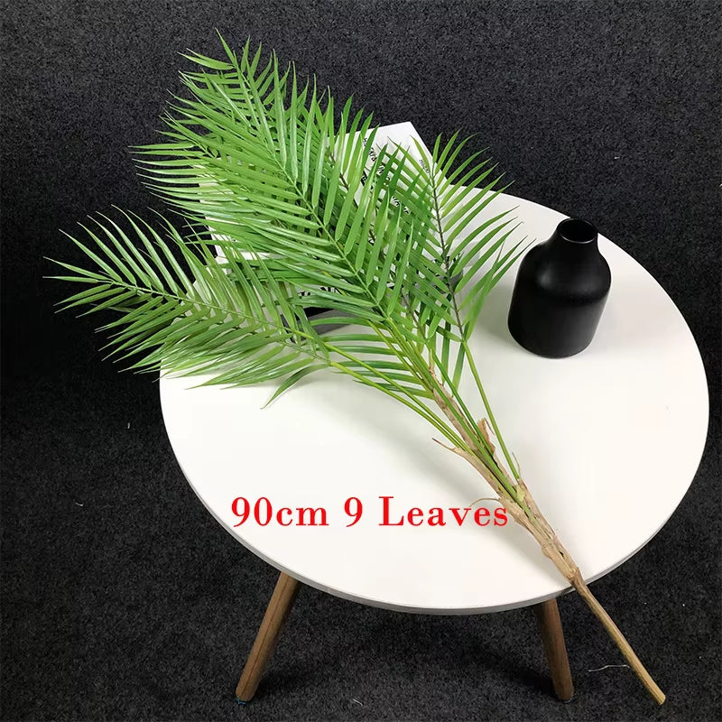 125Cm Large Artificial Palm Tree Tropical Plants Branch Plastic Fake Leaves Green Monstera for Christmas Home Garden Room Decor