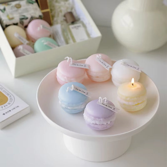 Macaroon Shape Scented Aromatic Candles Natural Soy Wax Candles Cute Aromatherapy Candle Wedding Home Decoration Birthday Gifts