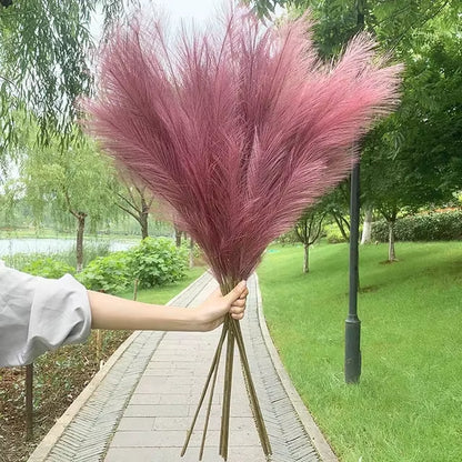 Big Silk Pampas Grass Flowers for Home Decor and Wedding Decoration