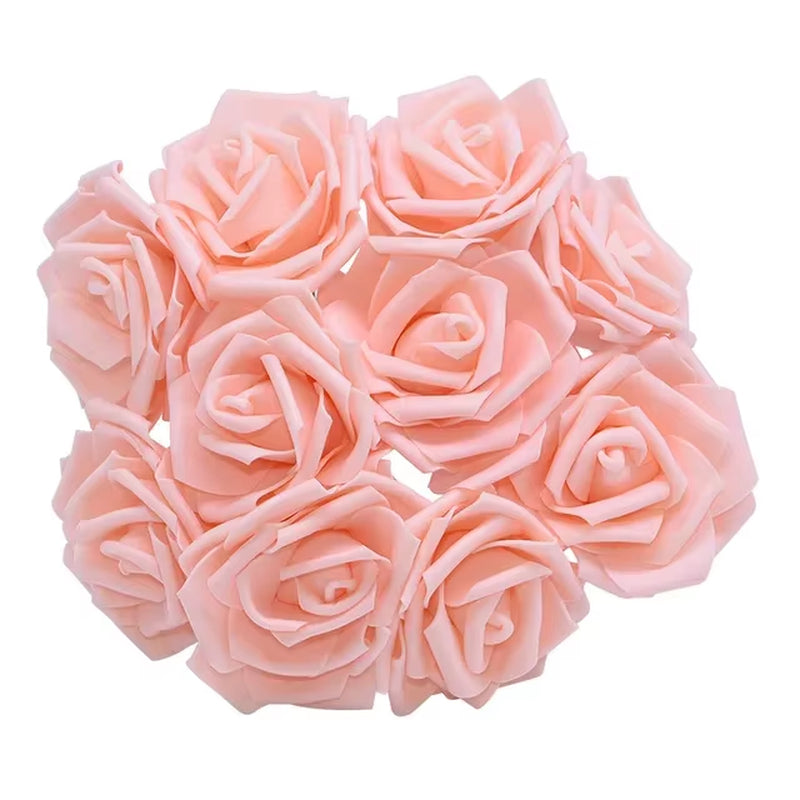 10/20/30 Heads 8CM Artificial PE Foam Rose Flowers Wedding Decorations Bouquet