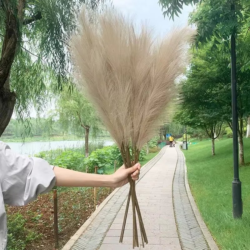 Big Silk Pampas Grass Flowers for Home Decor and Wedding Decoration