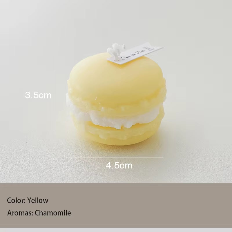 Macaroon Shape Scented Aromatic Candles Natural Soy Wax Candles Cute Aromatherapy Candle Wedding Home Decoration Birthday Gifts