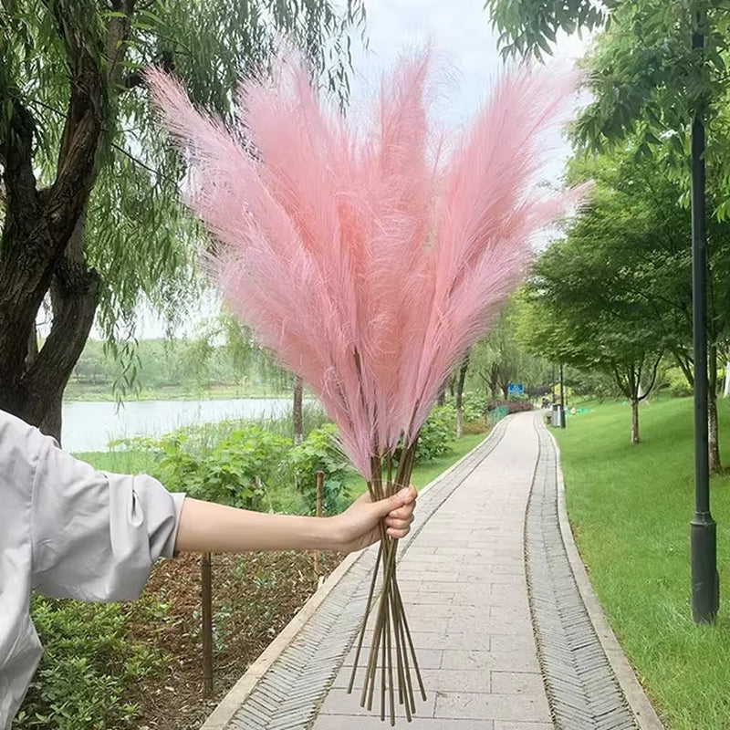 Big Silk Pampas Grass Flowers for Home Decor and Wedding Decoration