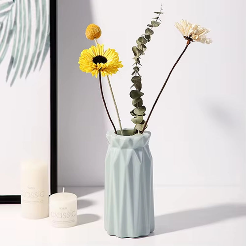 Home Nordic Plastic Vase Simple Small Fresh Flower Pot Storage Bottle for Flowers Living Room Modern Home Decoration Ornaments