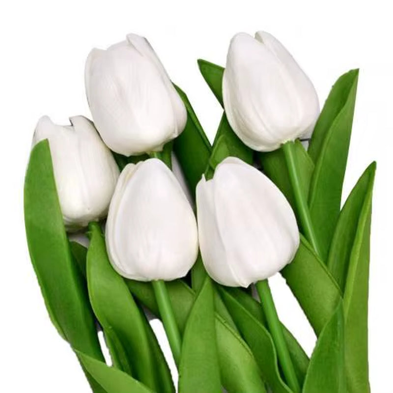 5Pcs Fake Flowers Nice-Looking Attractive Charming Artificial Floral Tulip Flores Artificiales Fake Flowers Bouquets for Home