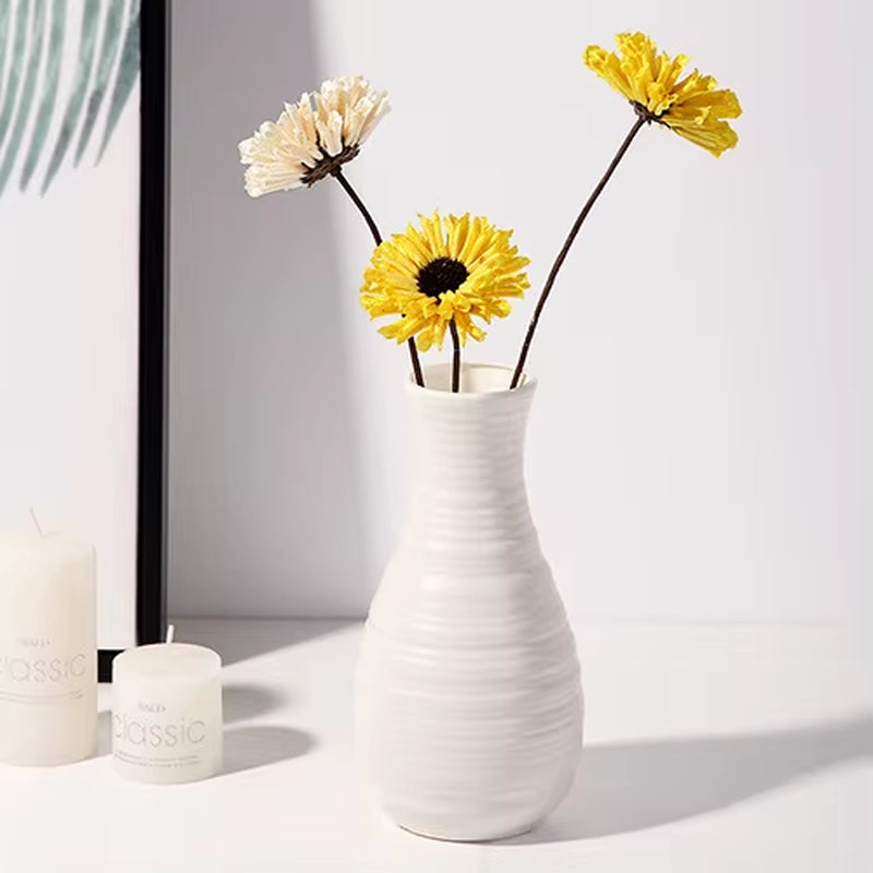 Home Nordic Plastic Vase Simple Small Fresh Flower Pot Storage Bottle for Flowers Living Room Modern Home Decoration Ornaments