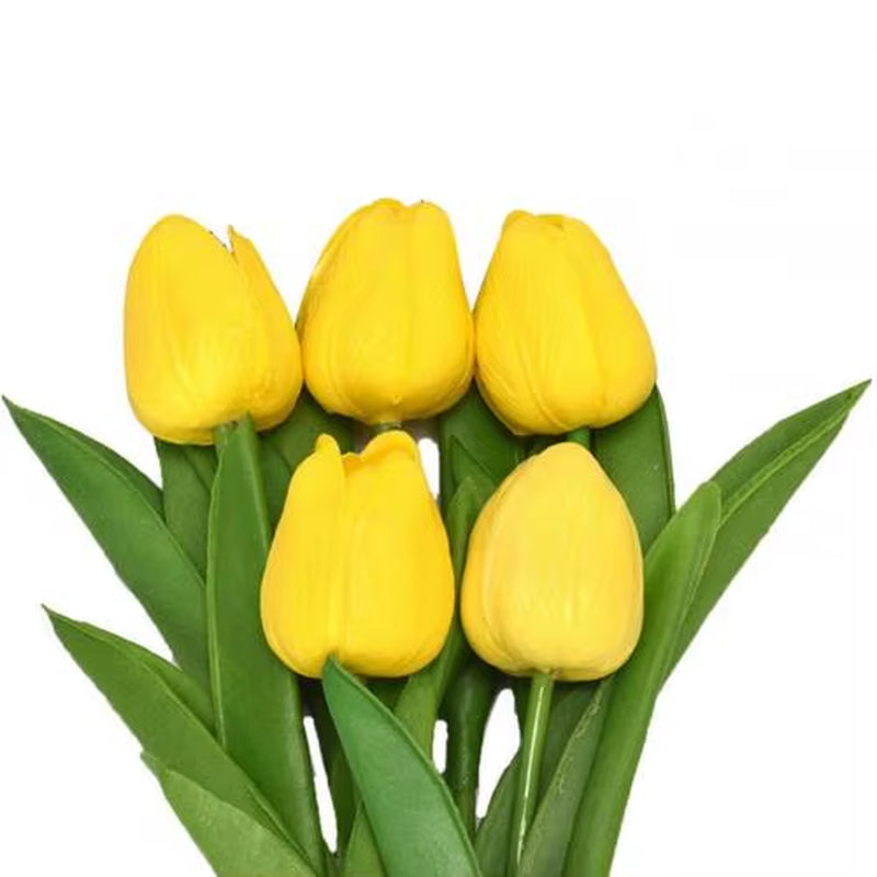 5Pcs Fake Flowers Nice-Looking Attractive Charming Artificial Floral Tulip Flores Artificiales Fake Flowers Bouquets for Home